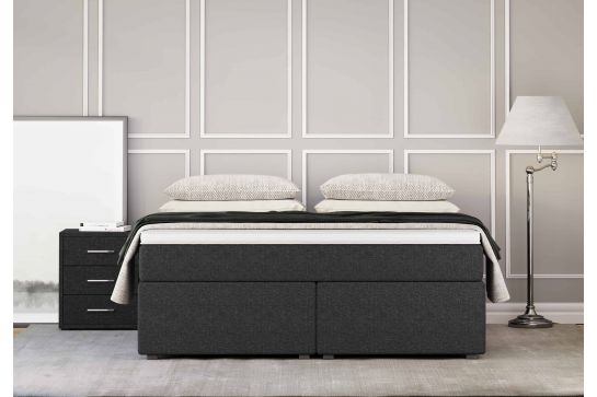Boxspringbett Headless King anthrazit